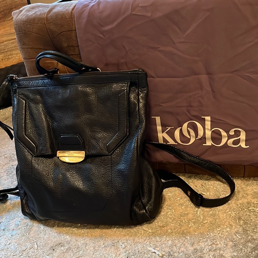 Kooba Black Leather backpack